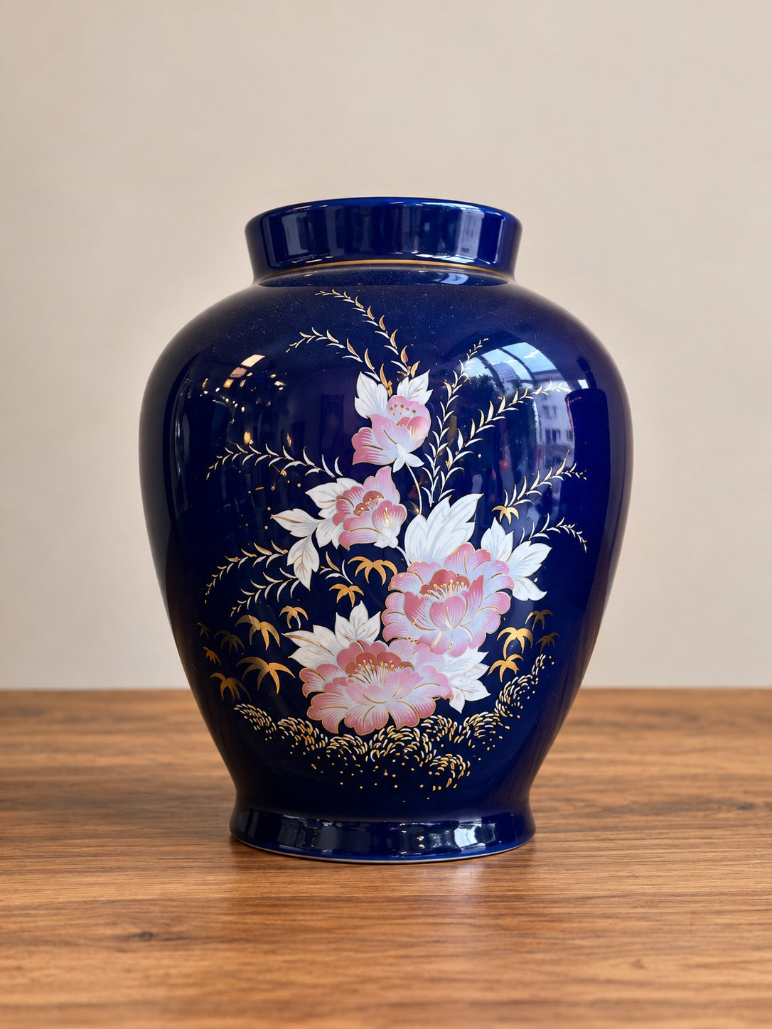 Cobalt Blossom – Vintage Apulum Porselen Vazo